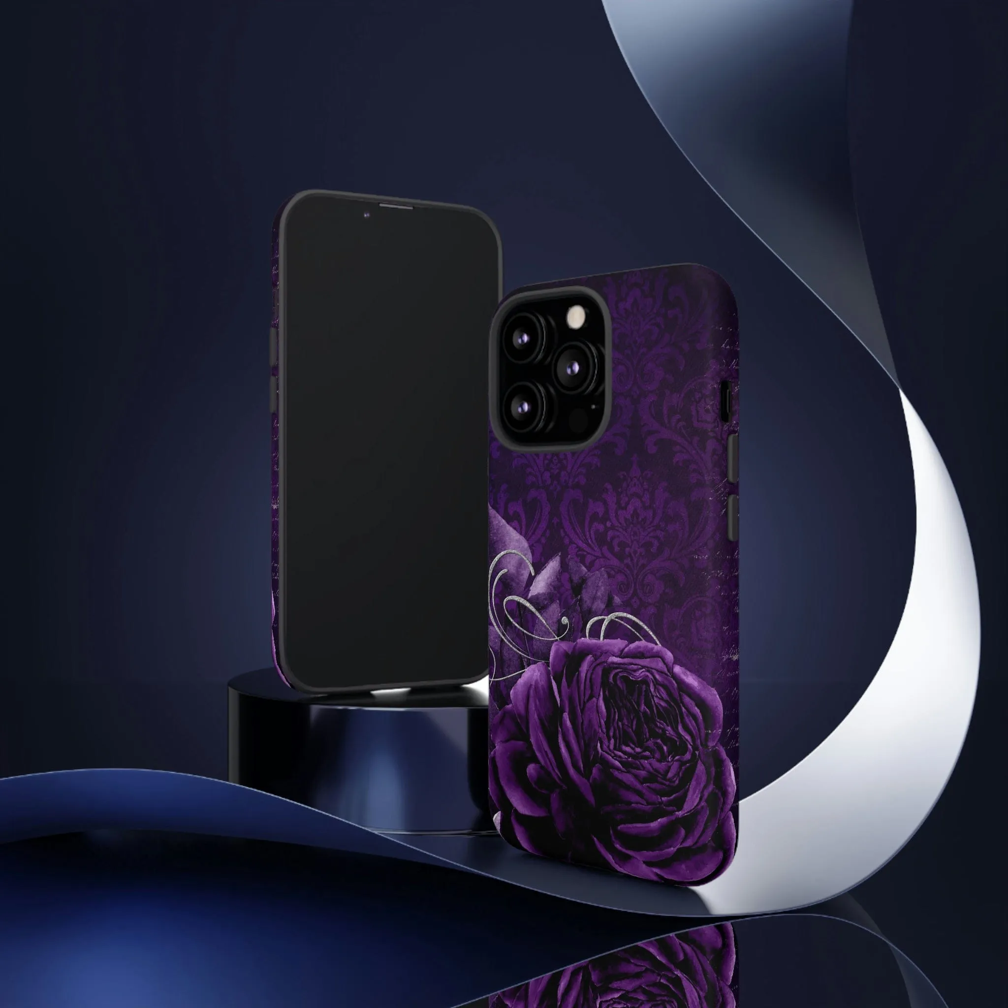 Gothic Purple Rose Tough Cell Phone Cases