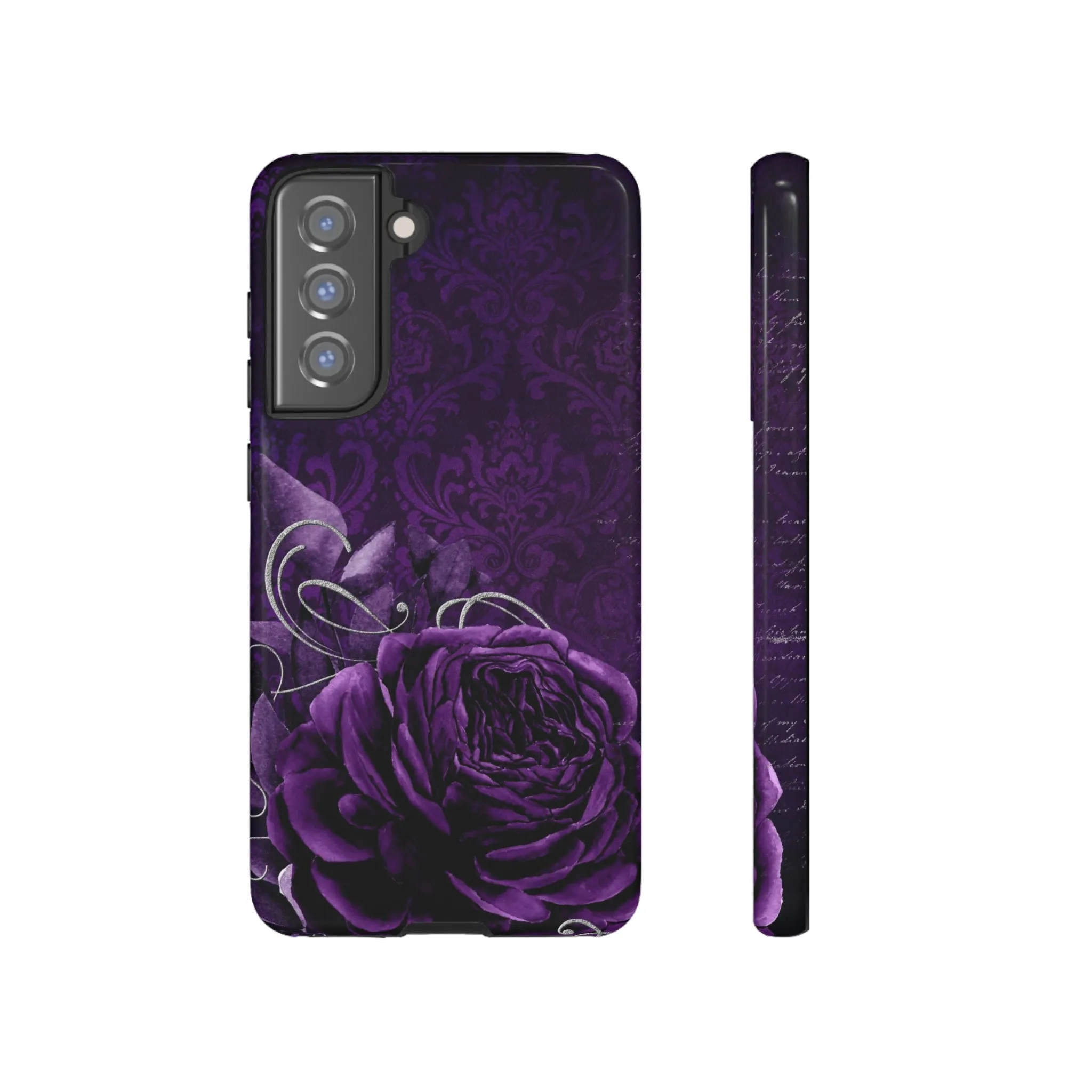 Gothic Purple Rose Tough Cell Phone Cases