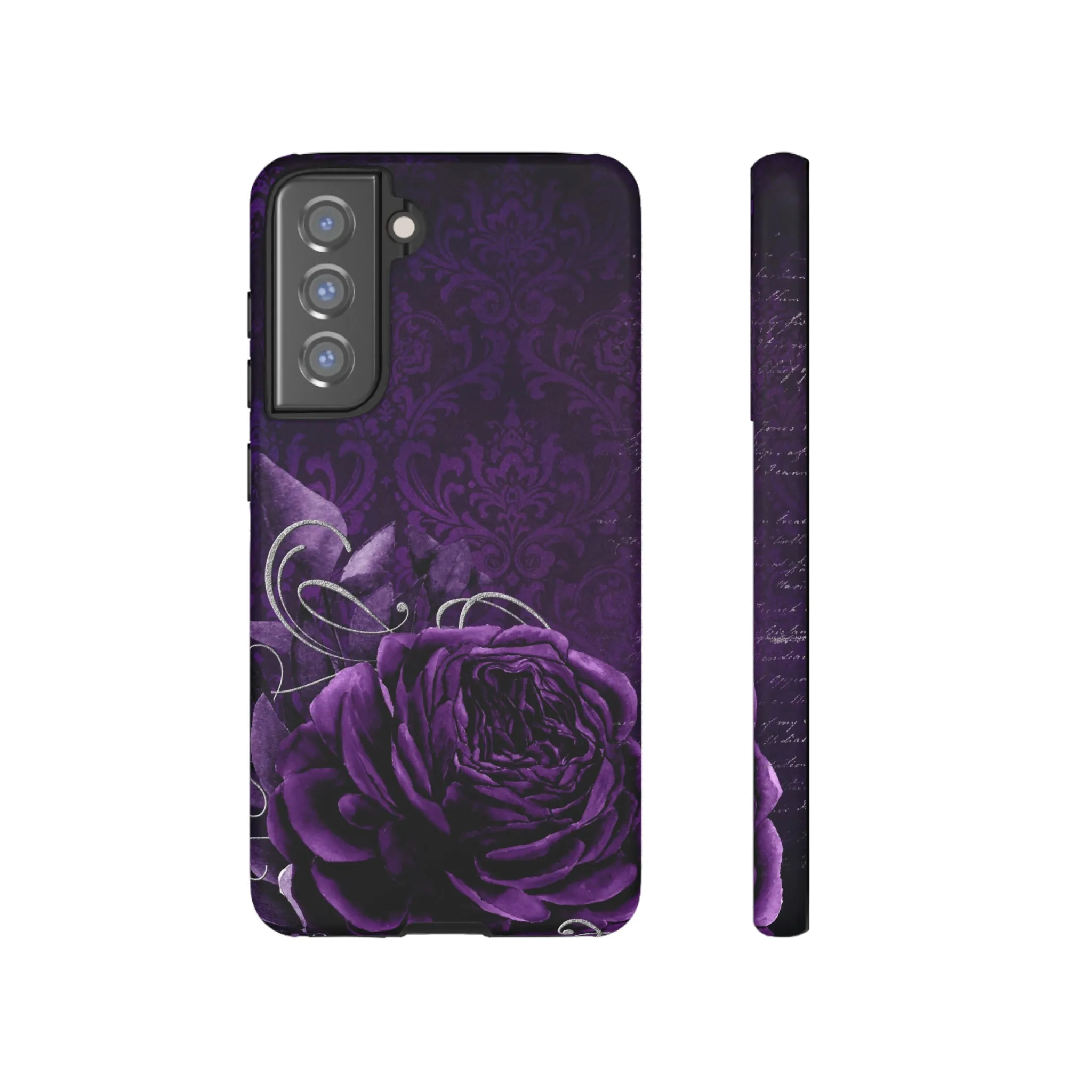 Gothic Purple Rose Tough Cell Phone Cases