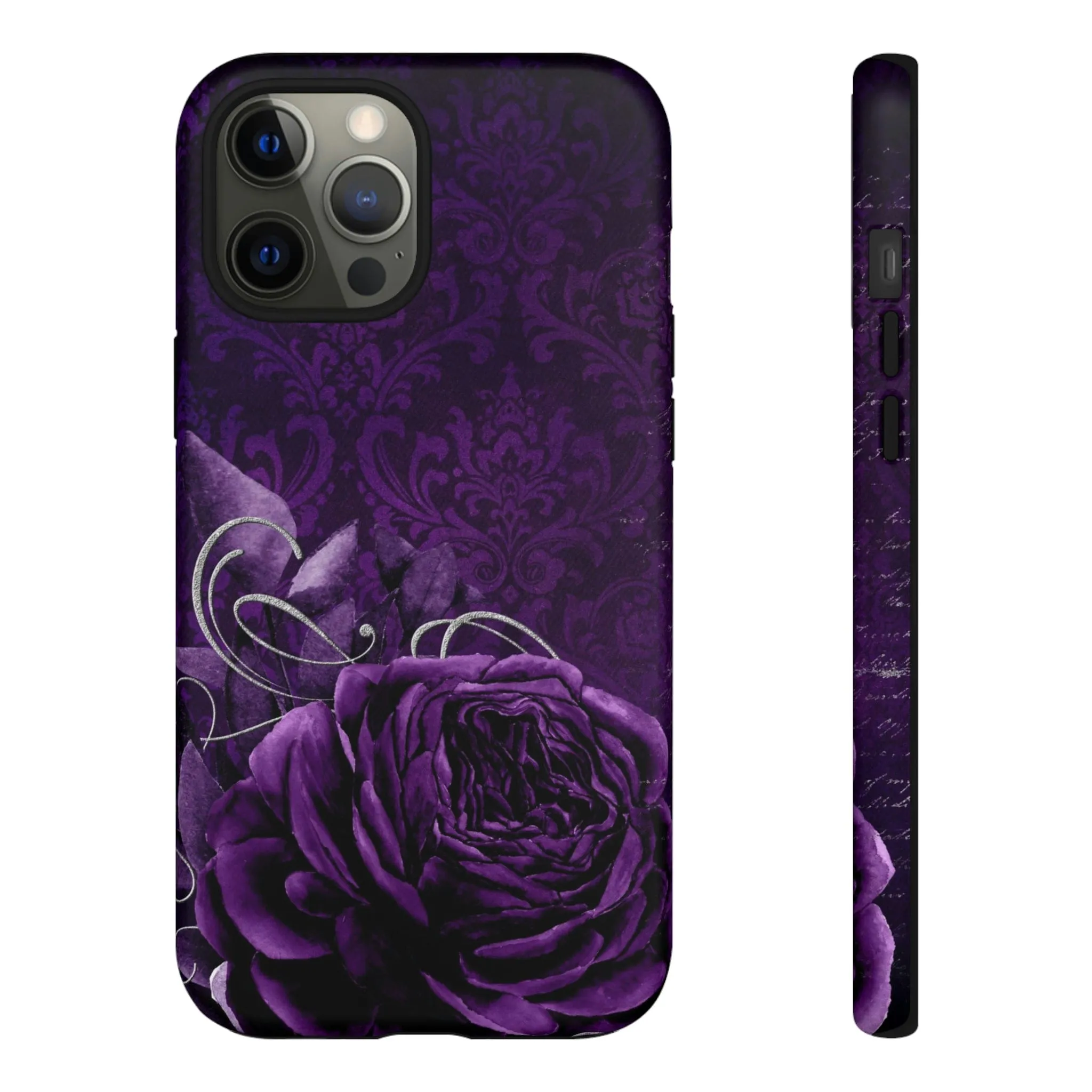 Gothic Purple Rose Tough Cell Phone Cases