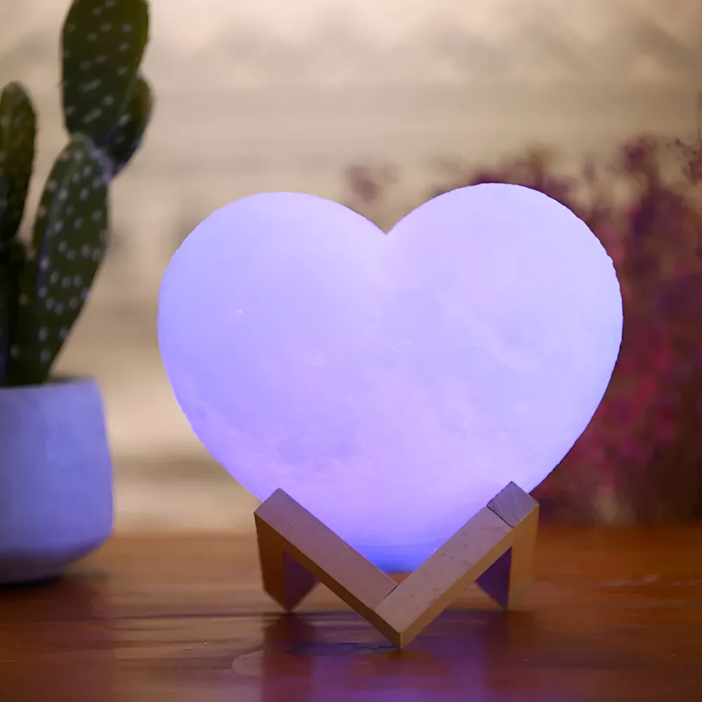 Heart Shape Touch Control Moon Glowing LED Lamp