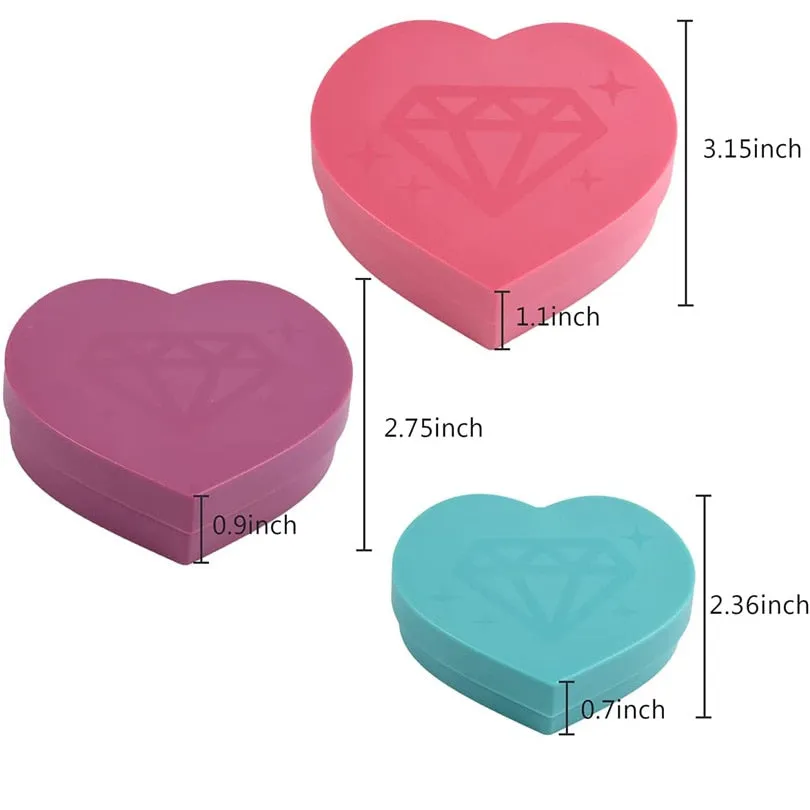 Heart-Shaped Diamond Painting Tray Box, Large Capacity Tray