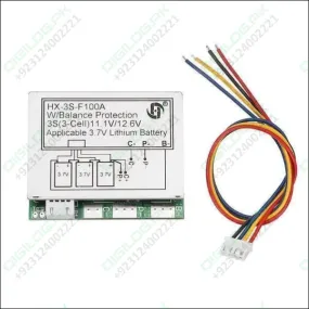 Hx-3s-f100a 100a 3s Bms 18650 Battery Protection Board