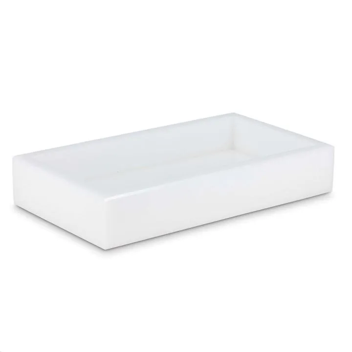 Ice White Lucite Bath Accessories by Mike   Ally