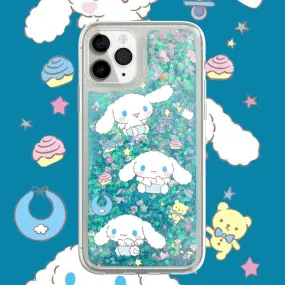 Japanese Cartoon Cinnamoroll Baby Angel - Blue Glitter QuickSand iPhone Case 6 7 8 PLUS SE2 XS XR X 11 12 13 14 15 Pro Promax 12mini 13mini