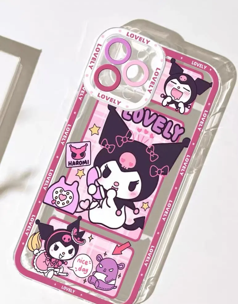 Japanese Cartoon KU Telephone iPhone Case 6 7 8 PLUS SE2 XS XR X 11 12 13 14 15 Pro Promax 12mini 13mini