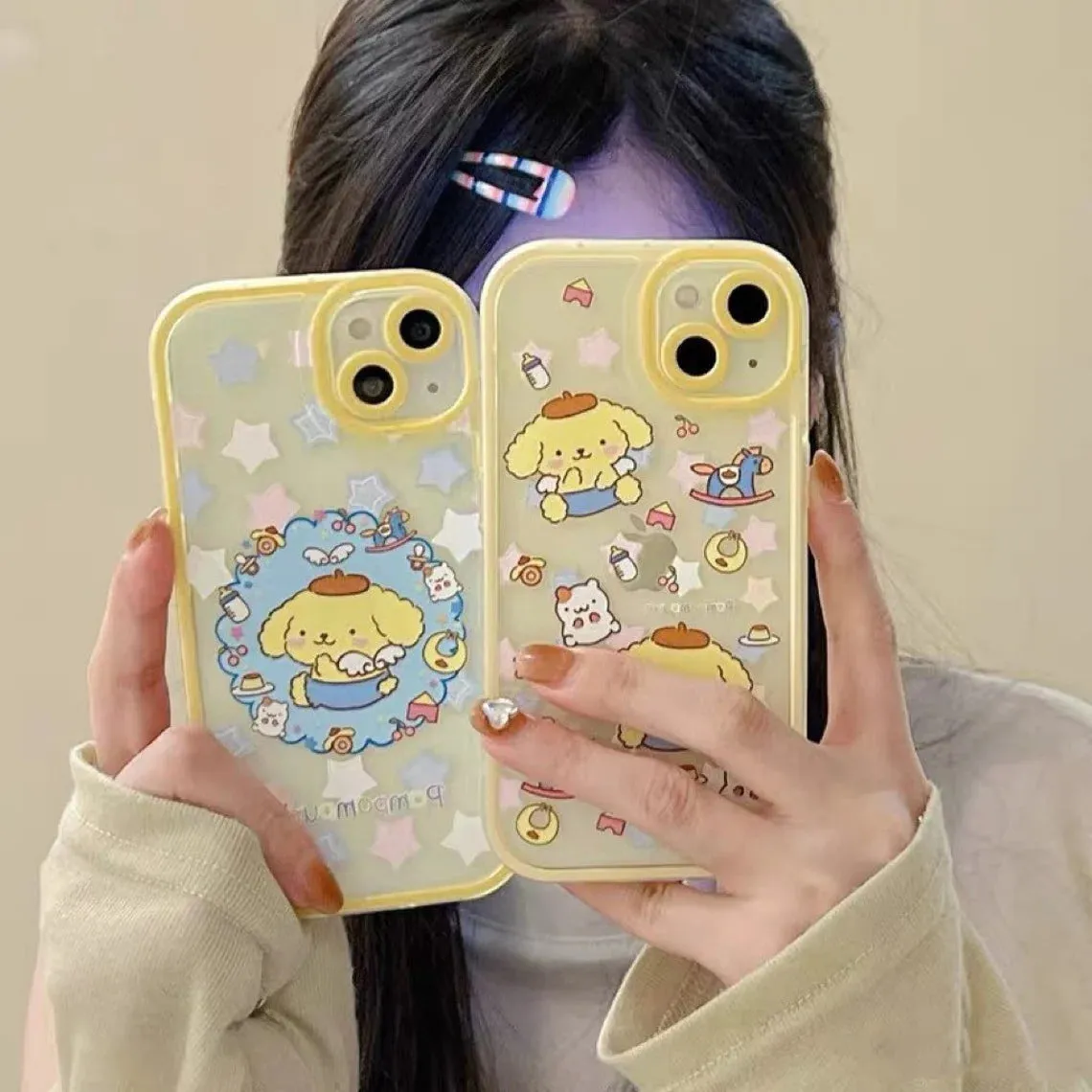 Japanese Cartoon PN Angel Baby Yellow Soft iPhone iPhone Case X XS 11 12 13 Pro Promax