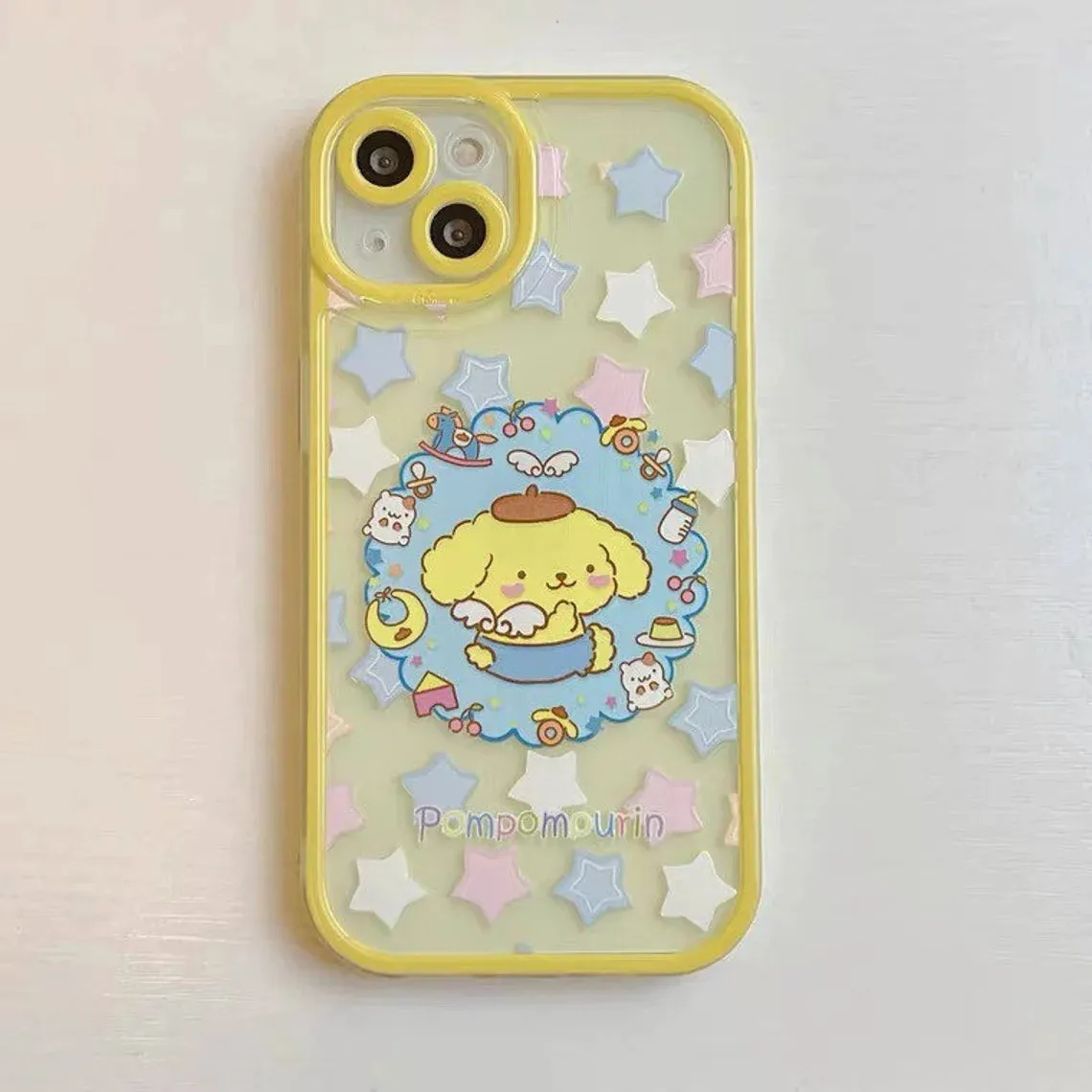 Japanese Cartoon PN Angel Baby Yellow Soft iPhone iPhone Case X XS 11 12 13 Pro Promax