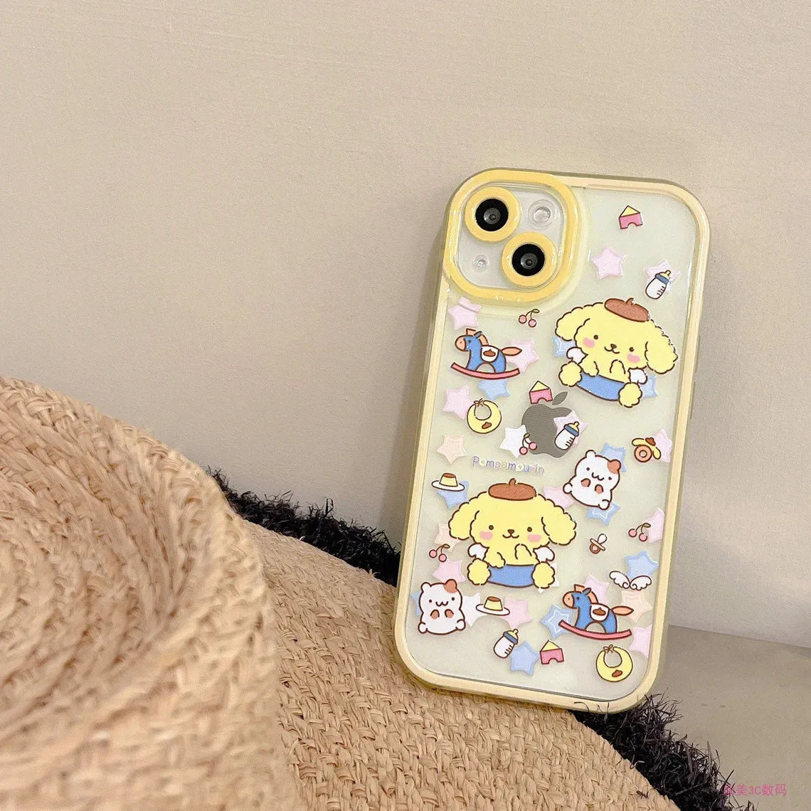 Japanese Cartoon PN Angel Baby Yellow Soft iPhone iPhone Case X XS 11 12 13 Pro Promax