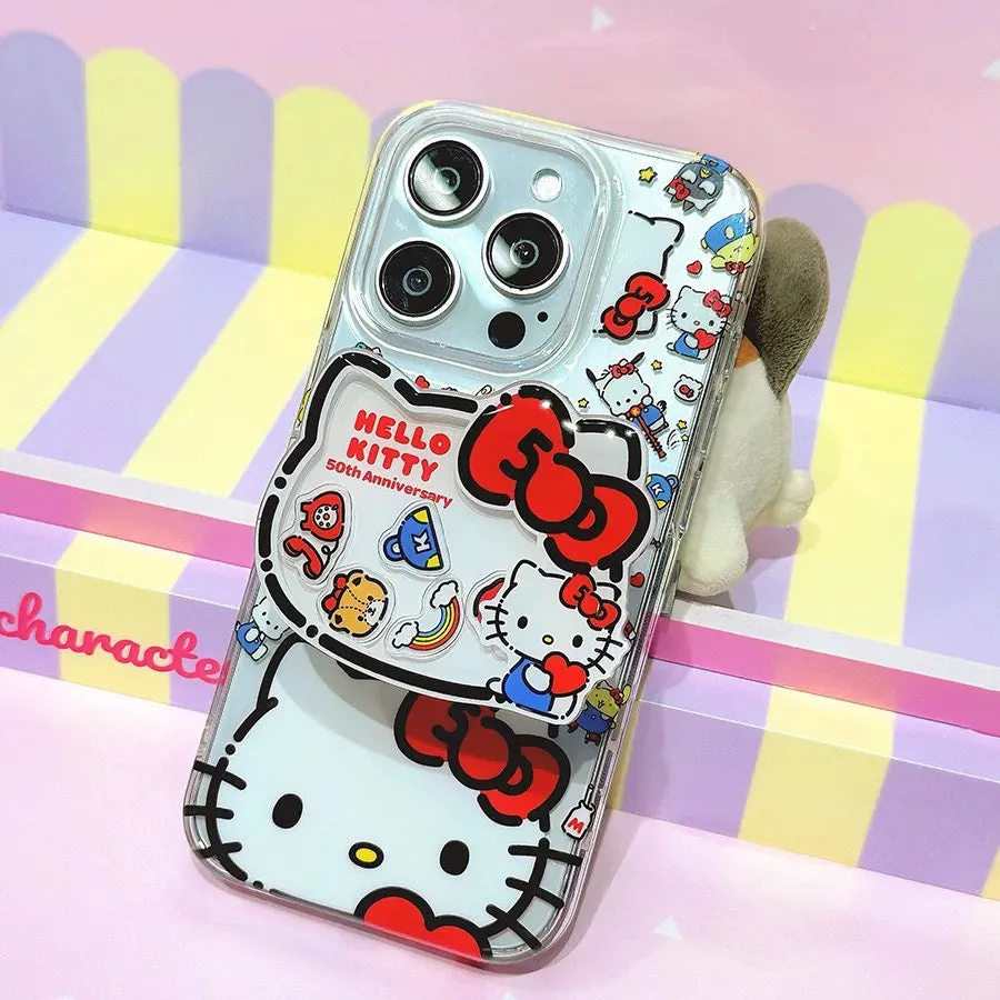 Japanese Cartoon Sanrio with friends Hello Kitty 50th Anniversary - iPhone Case 13 14 15 Pro Promax