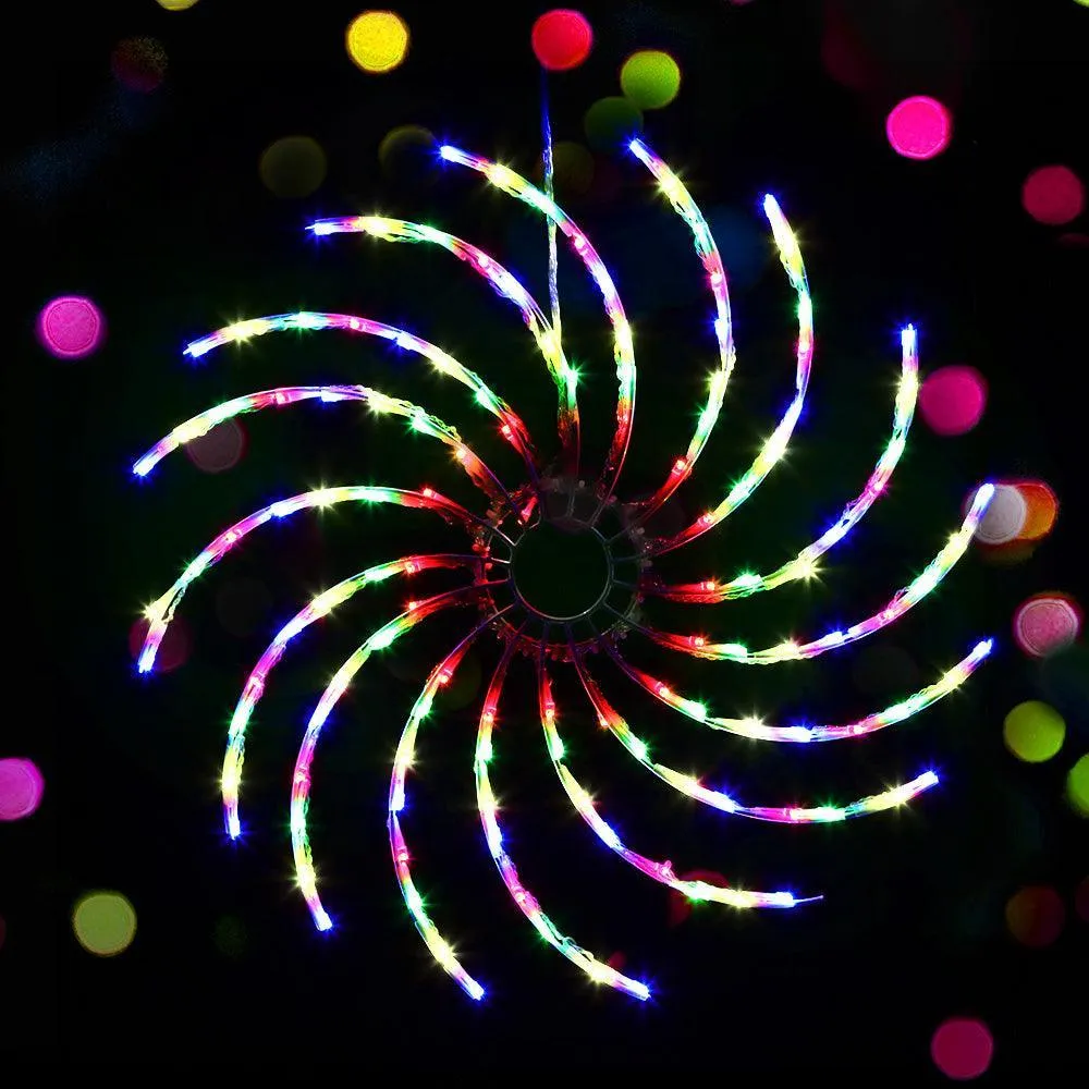 Jingle Jollys Christmas Motif Lights LED Spinner Light Waterproof Colourful