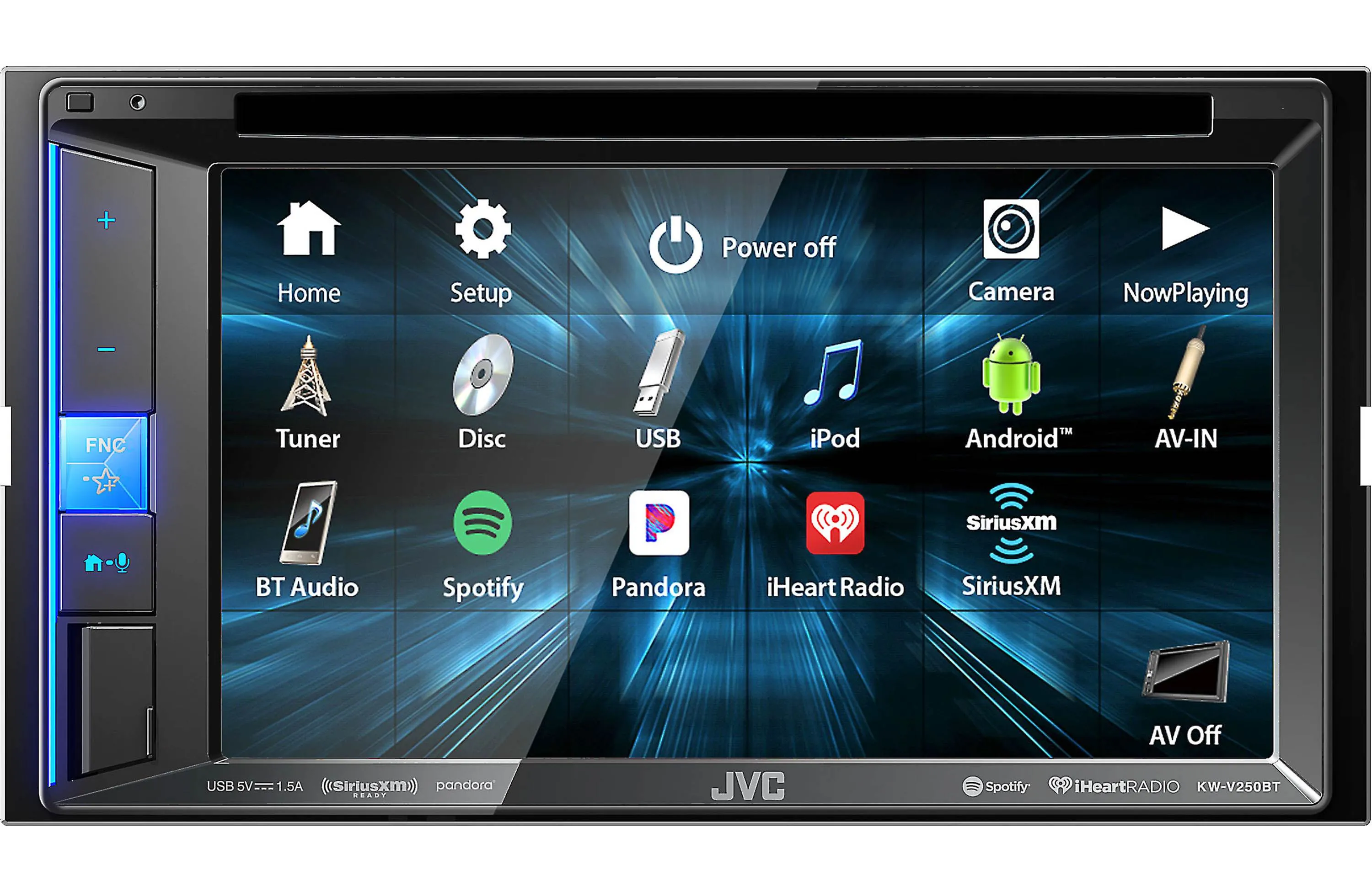 JVC KW-V250BT 6.8" Built in Bluetooth and In-Dash DVD Receiver