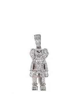 Kaws Frozen Iced Pendant 14k white gold