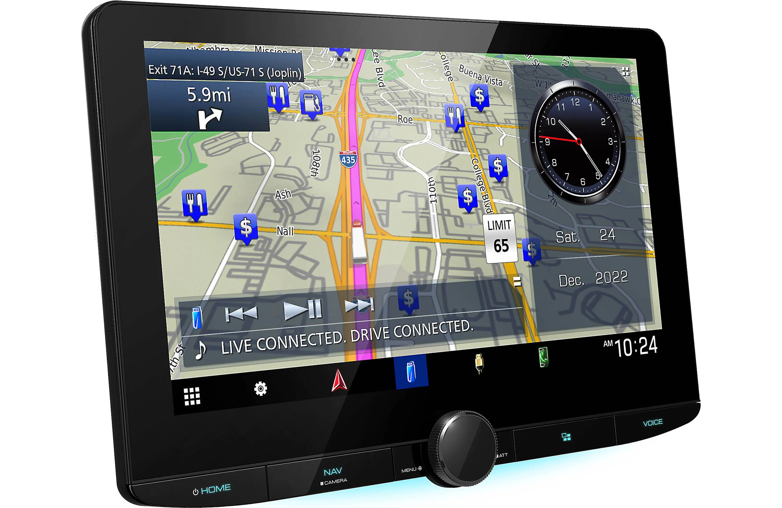 Kenwood DNR-1008RVS 10.1" Navigation Multimedia Receiver and GPS Navigation System