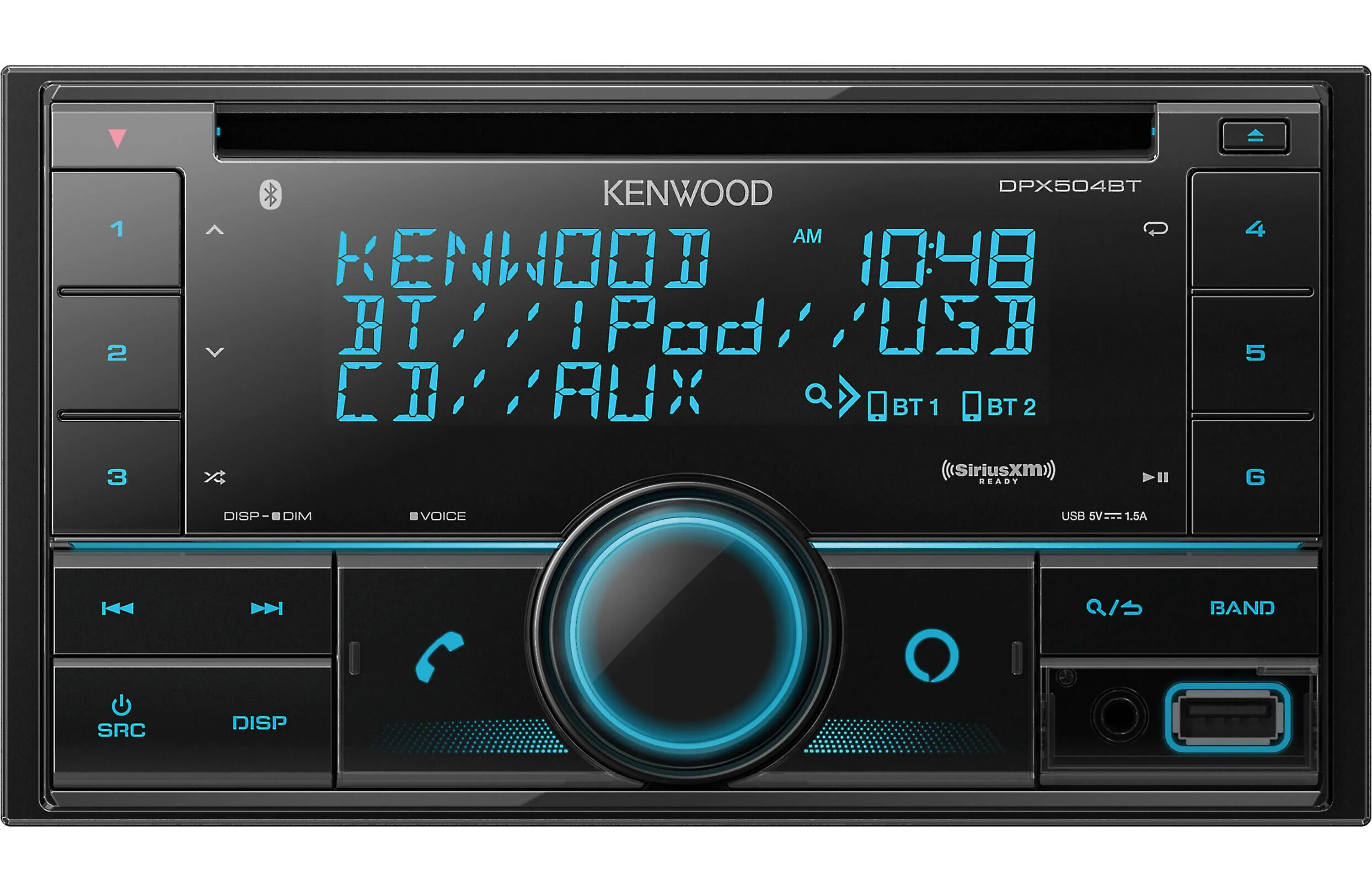 Kenwood DPX504BT 2-Din CD Receiver with Bluetooth