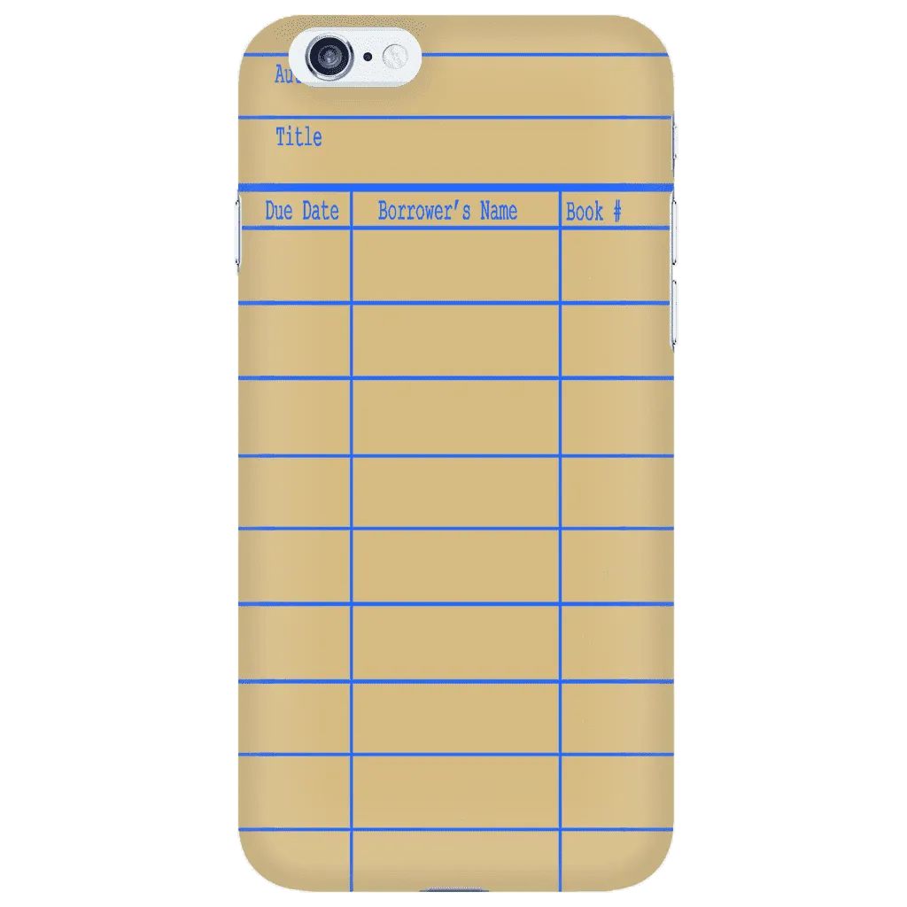 Library Card Phone Case Yellow