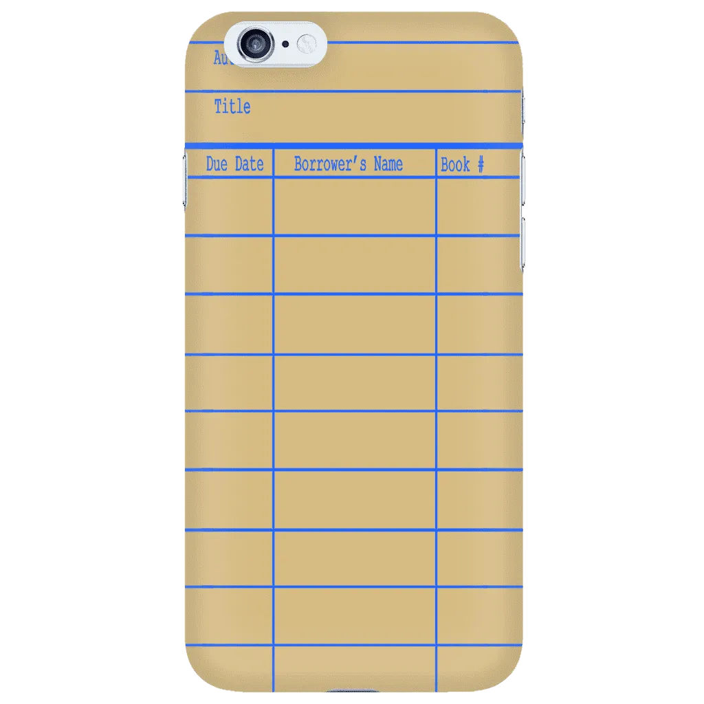 Library Card Phone Case Yellow