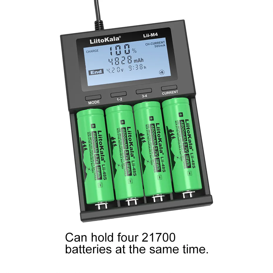 Liitokala Lii-M4 Smart LCD Fast Battery Charger