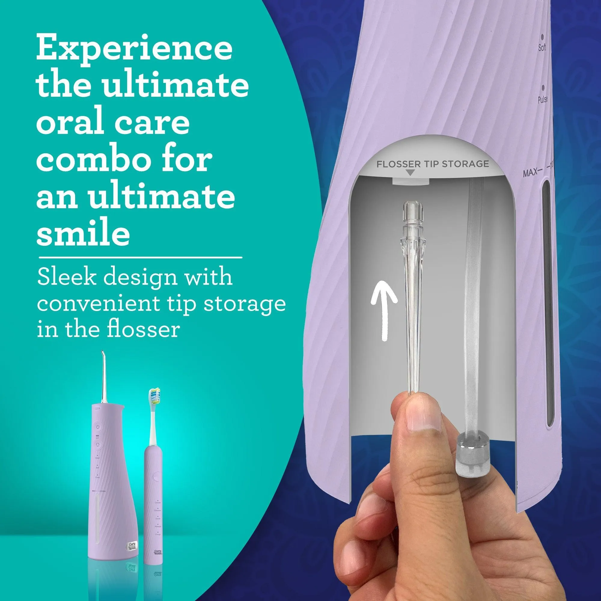 Lion & Lamb 2.0 Portable Toothbrush & Water Flosser - Lavender