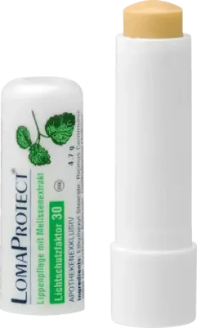 Lip care stick with lemon balm extract, LOMAPROTECT pins