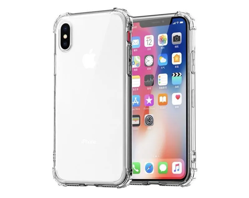 Luxury Shockproof Bumper Transparent Silicone Phone Case For iPhone X XS XR XS Max 8 7 6 6S Plus Clear protection Back Cover