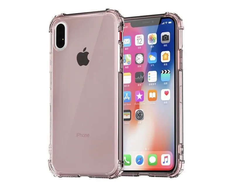 Luxury Shockproof Bumper Transparent Silicone Phone Case For iPhone X XS XR XS Max 8 7 6 6S Plus Clear protection Back Cover