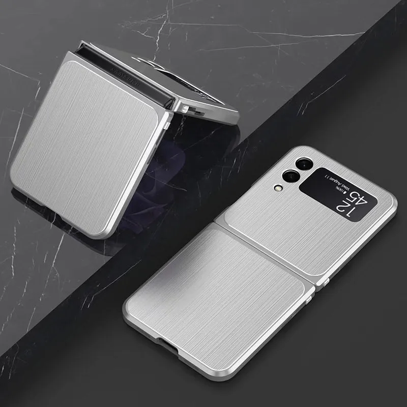 Magnetic Adsorption Phone Case Full Aluminum Metal Bumper  Cover for Samsung Z Flip 4 3