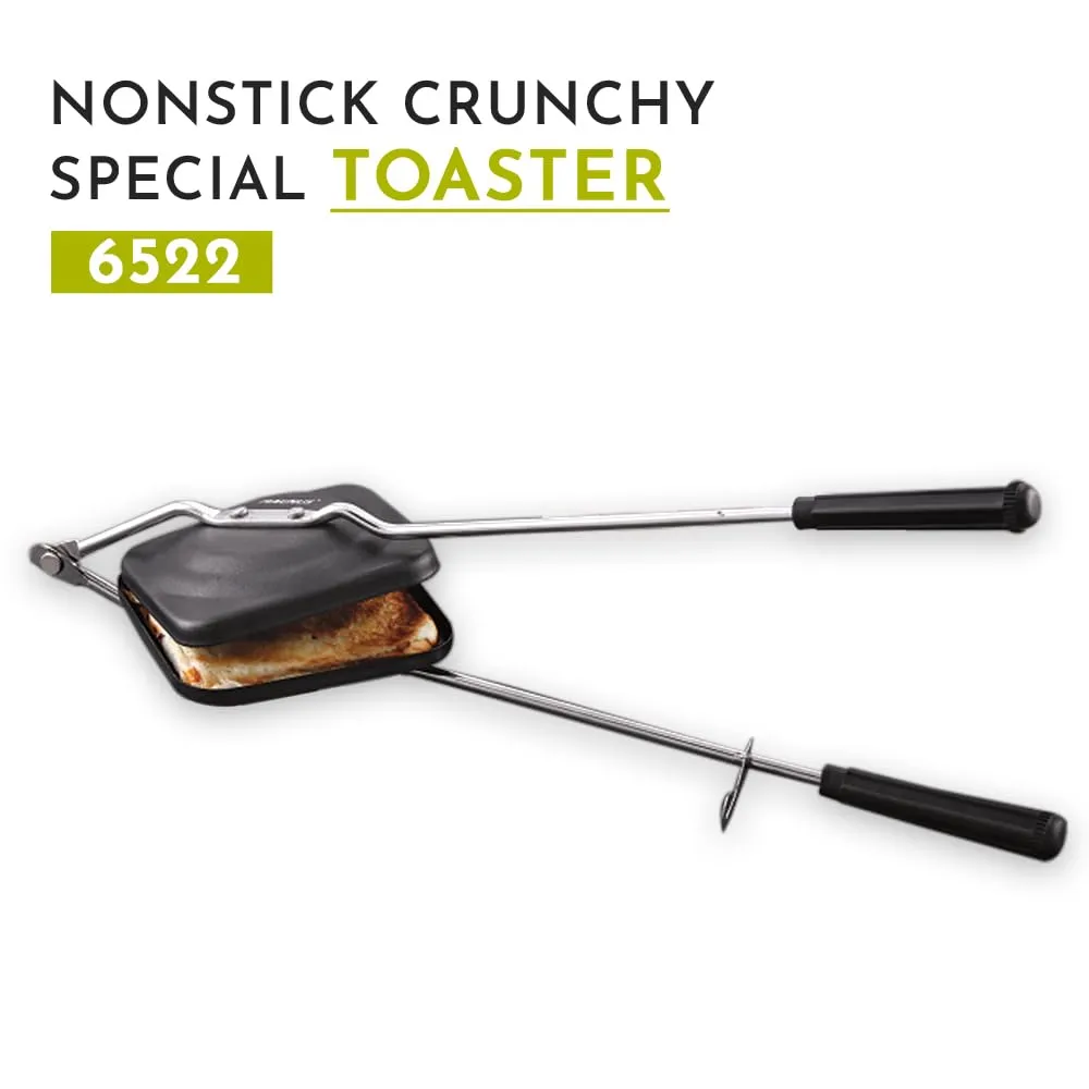 Magnus Non-Stick Crunchy Grill Sandwich Toaster, Ideal for Gas and Induction, Comes with an Ergonomic Bakelite Handle for Easy Grip, Perfect for Delicious Home-Made Sandwiches