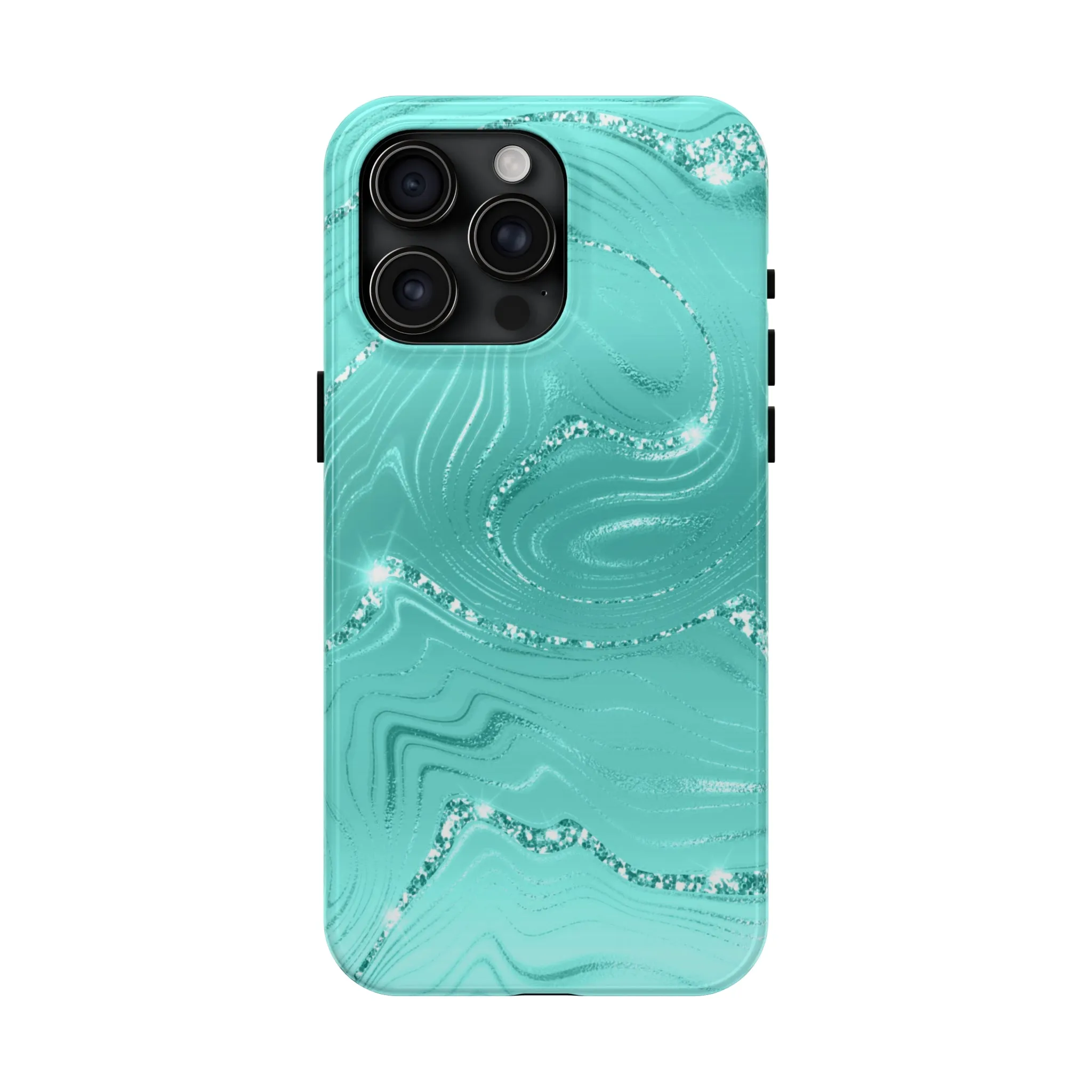 Marbled Turquoise Design Tough Phone Case compatible with a large variety of phone models, Gift, Phone Case