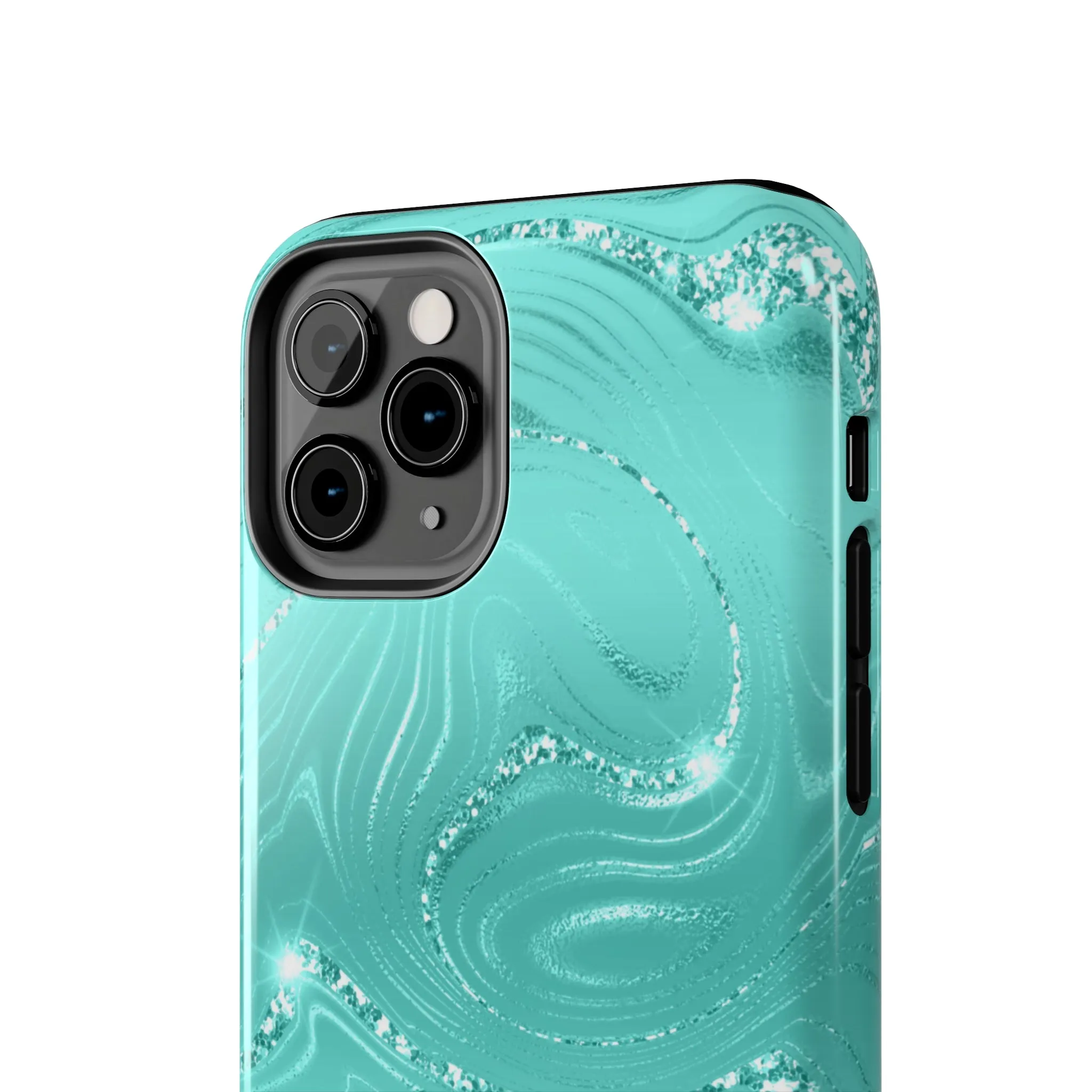 Marbled Turquoise Design Tough Phone Case compatible with a large variety of phone models, Gift, Phone Case