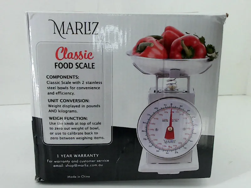 MARLIZ Classic Analog Food Scale with Dual Bowls