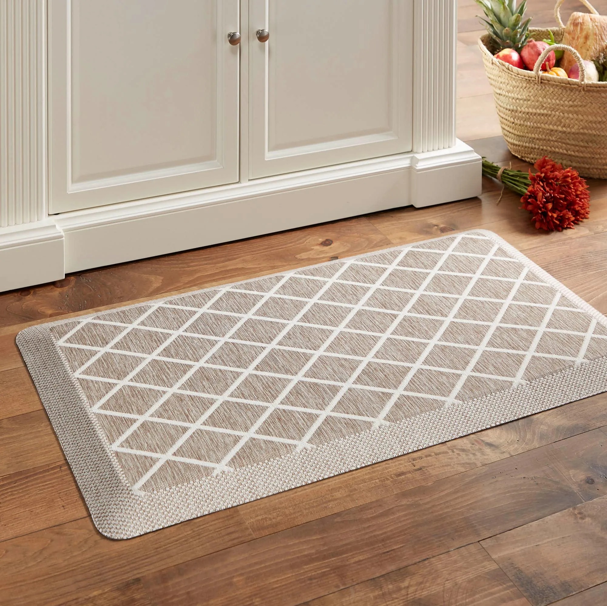 Martha Stewart Miles Diamond Pattern Anti Fatigue Kitchen Mat 19.6x39