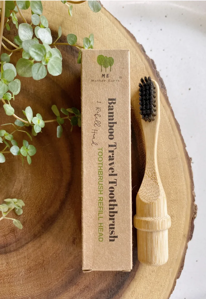 Me Mother Earth - All - in-1 Bamboo Travel Toothbrush w/ Replaceable Head