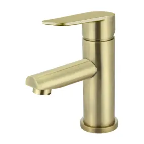 Meir Paddle Round Basin Mixer - Tiger Bronze