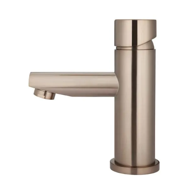 Meir Pinless Round Basin Mixer - Champagne