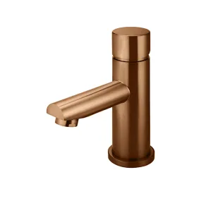 Meir Pinless Round Basin Mixer Lustre Bronze