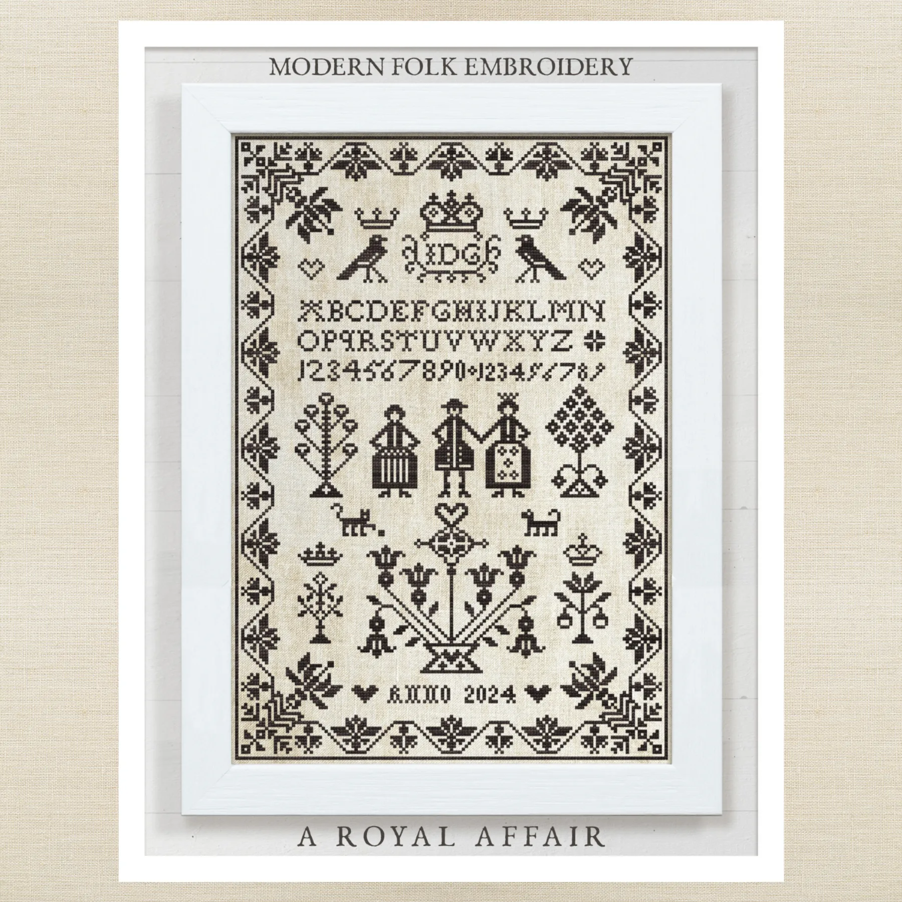 Modern Folk Embroidery - A Royal Affair - Booklet Chart