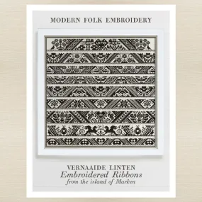 Modern Folk Embroidery - Embroidered Ribbons - Booklet Chart