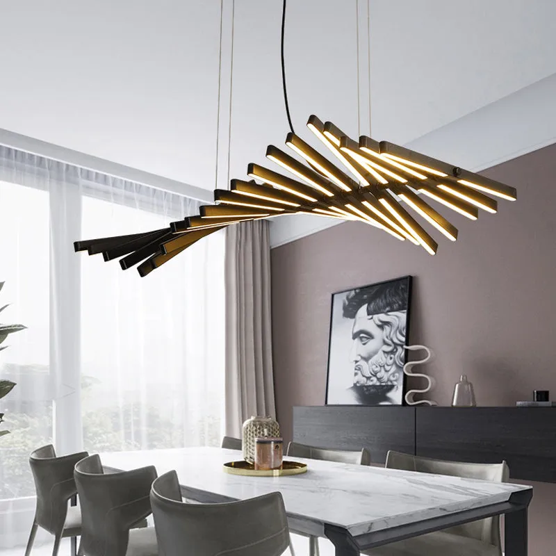 Modern LED Chandelier Industrial Acrylic Lamp