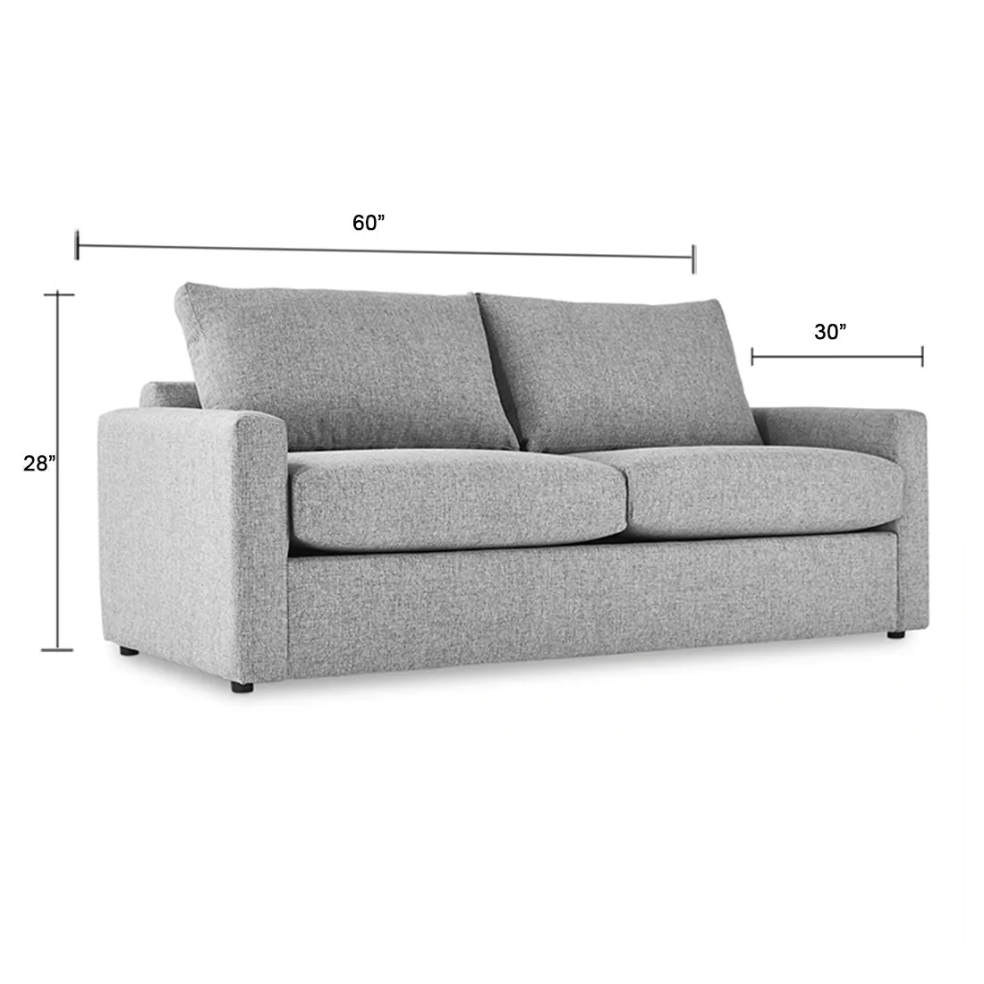 Modern Living, Timeless Comfort: Bruno 2 Seater Fabric Sofa For Living Room