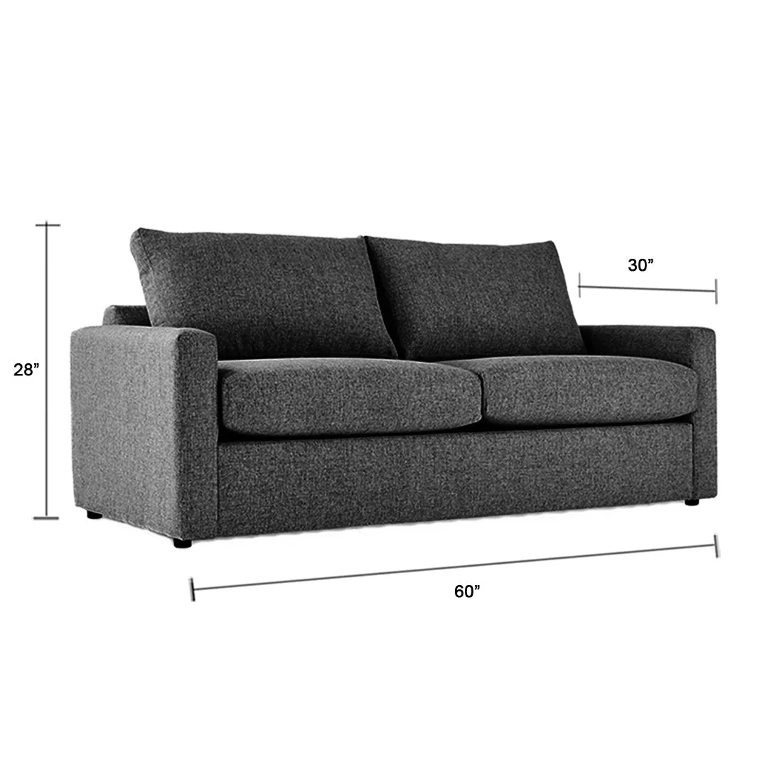 Modern Living, Timeless Comfort: Bruno 2 Seater Fabric Sofa For Living Room