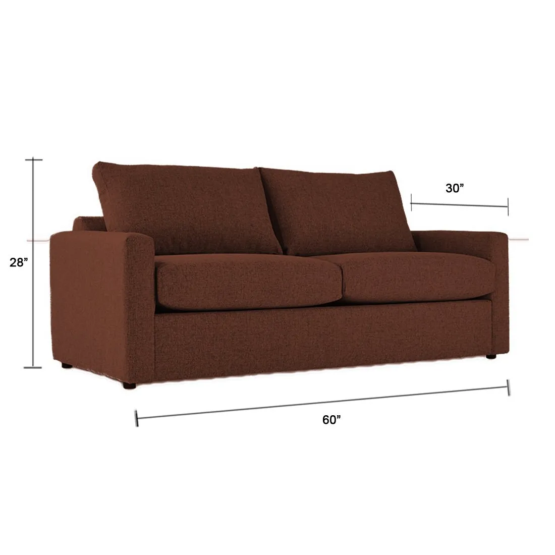 Modern Living, Timeless Comfort: Bruno 2 Seater Fabric Sofa For Living Room