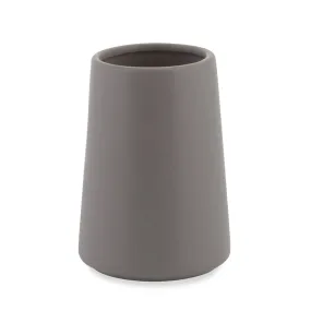 Modern Matte Dark Grey Ceramic Bath Accessories, Toothbrush Holder