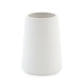 Modern Matte White Ceramic Bath Accessories, Toothbrush Holder