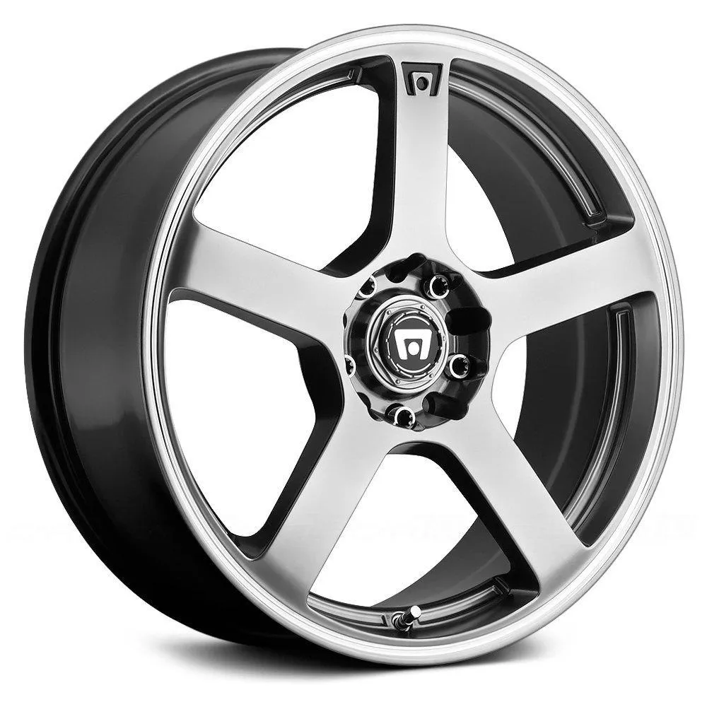 Motegi Racing MR116 Wheels (16x7 5x100  40) Gloss Black / Silver / Matte Black w/ Red Racing Stripe