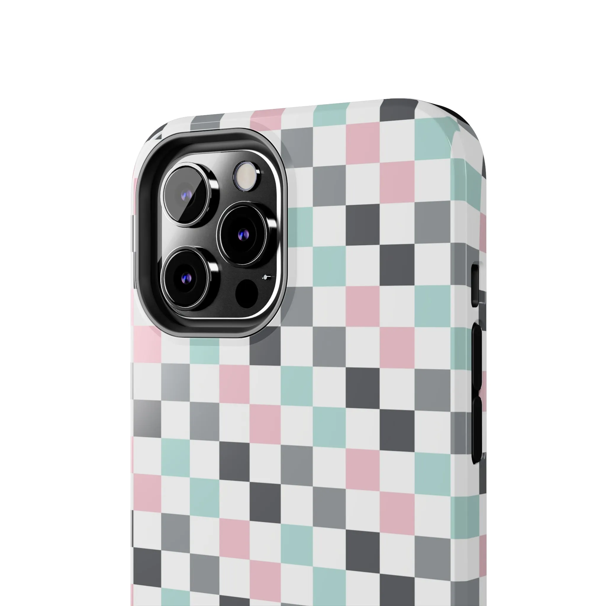 Multicolor Checkerboard print design Tough Phone Case compatible with a large variety of iphone models