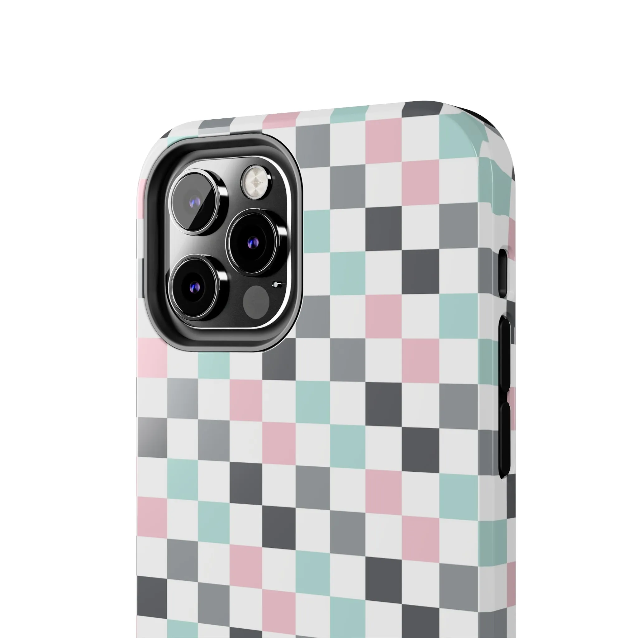 Multicolor Checkerboard print design Tough Phone Case compatible with a large variety of iphone models