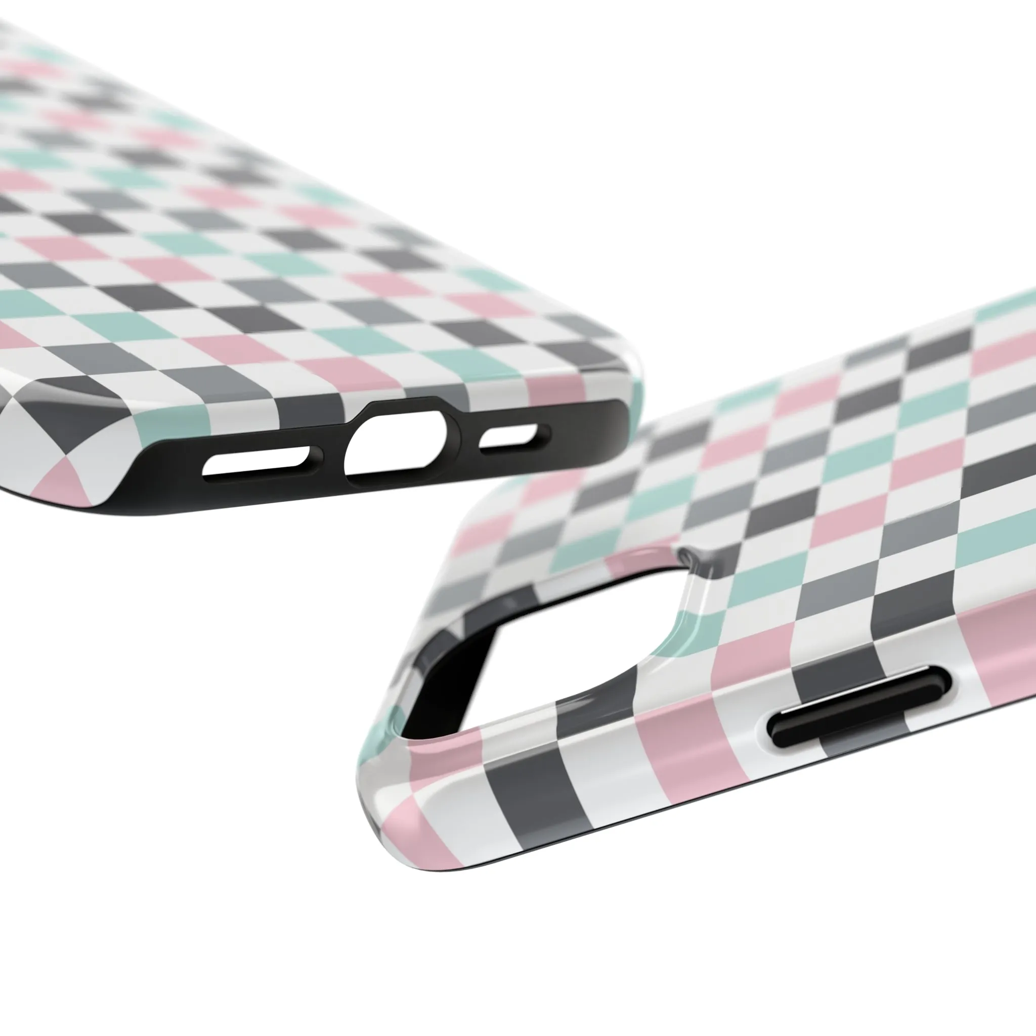 Multicolor Checkerboard print design Tough Phone Case compatible with a large variety of iphone models