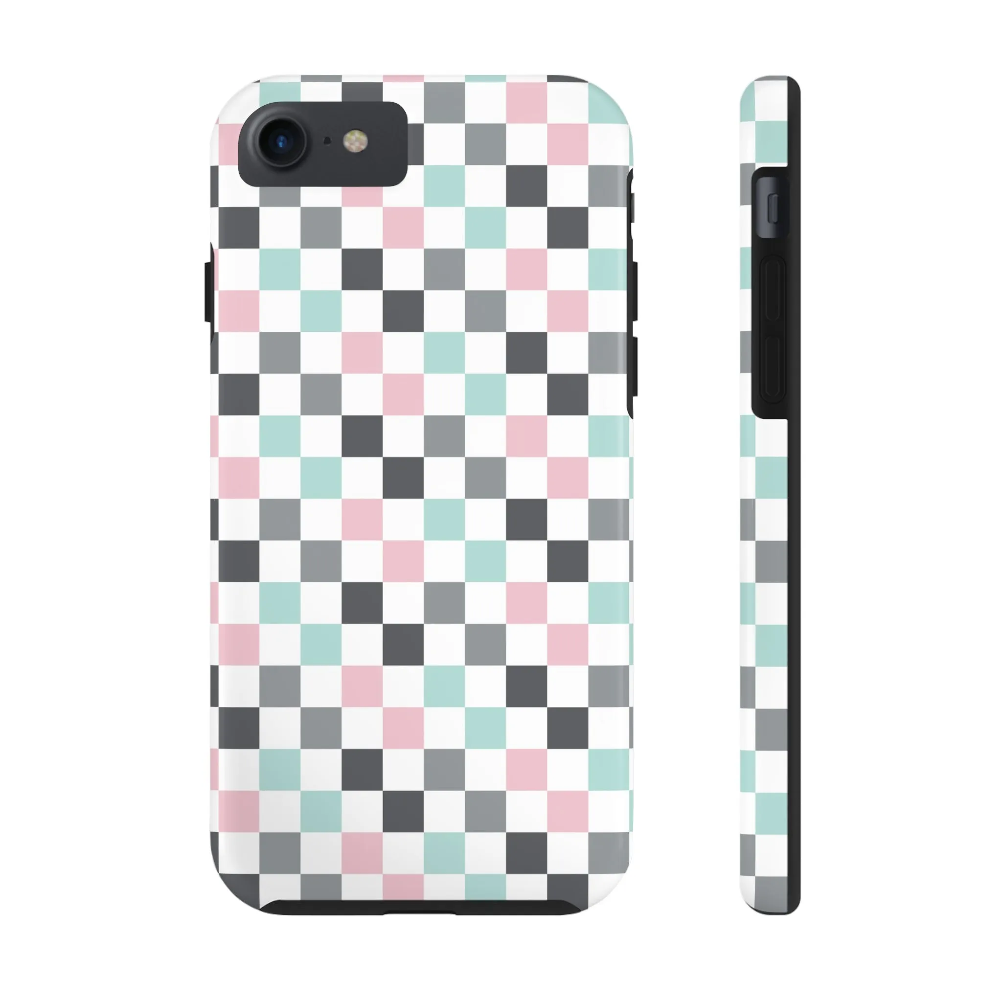 Multicolor Checkerboard print design Tough Phone Case compatible with a large variety of iphone models