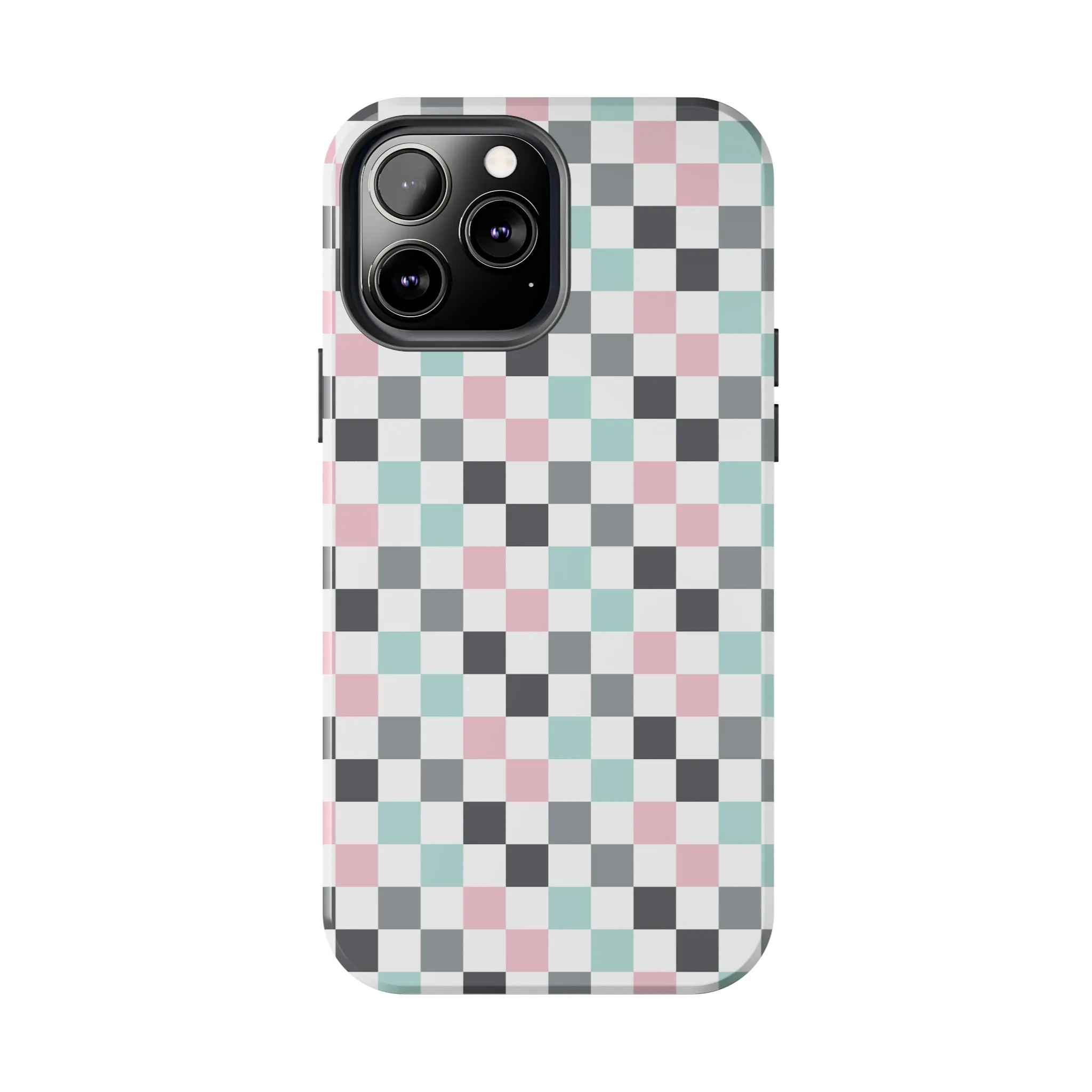 Multicolor Checkerboard print design Tough Phone Case compatible with a large variety of iphone models